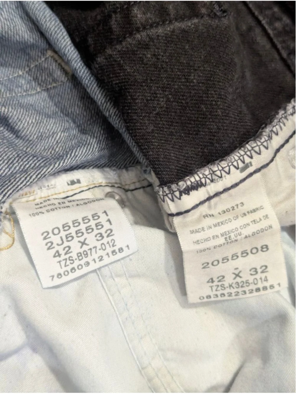 Lee Straight Leg Jeans 42 x 32 Blue Black Set of 2